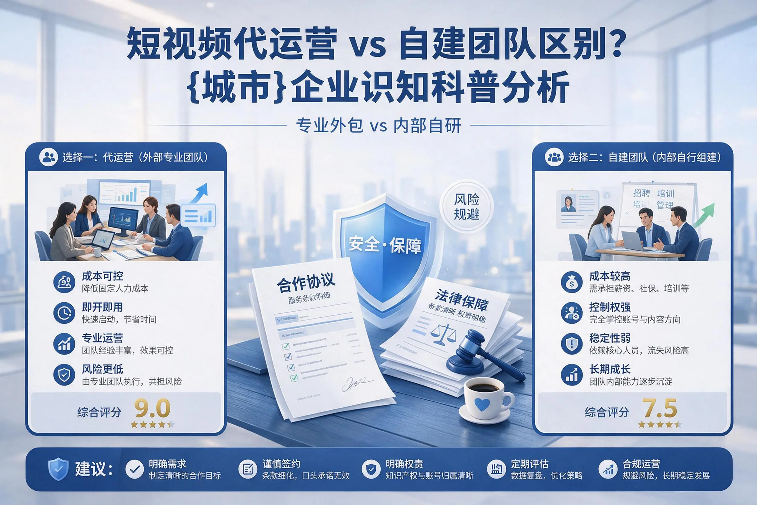 短视频代运营与自建团队区别？三沙企业认知科普分析