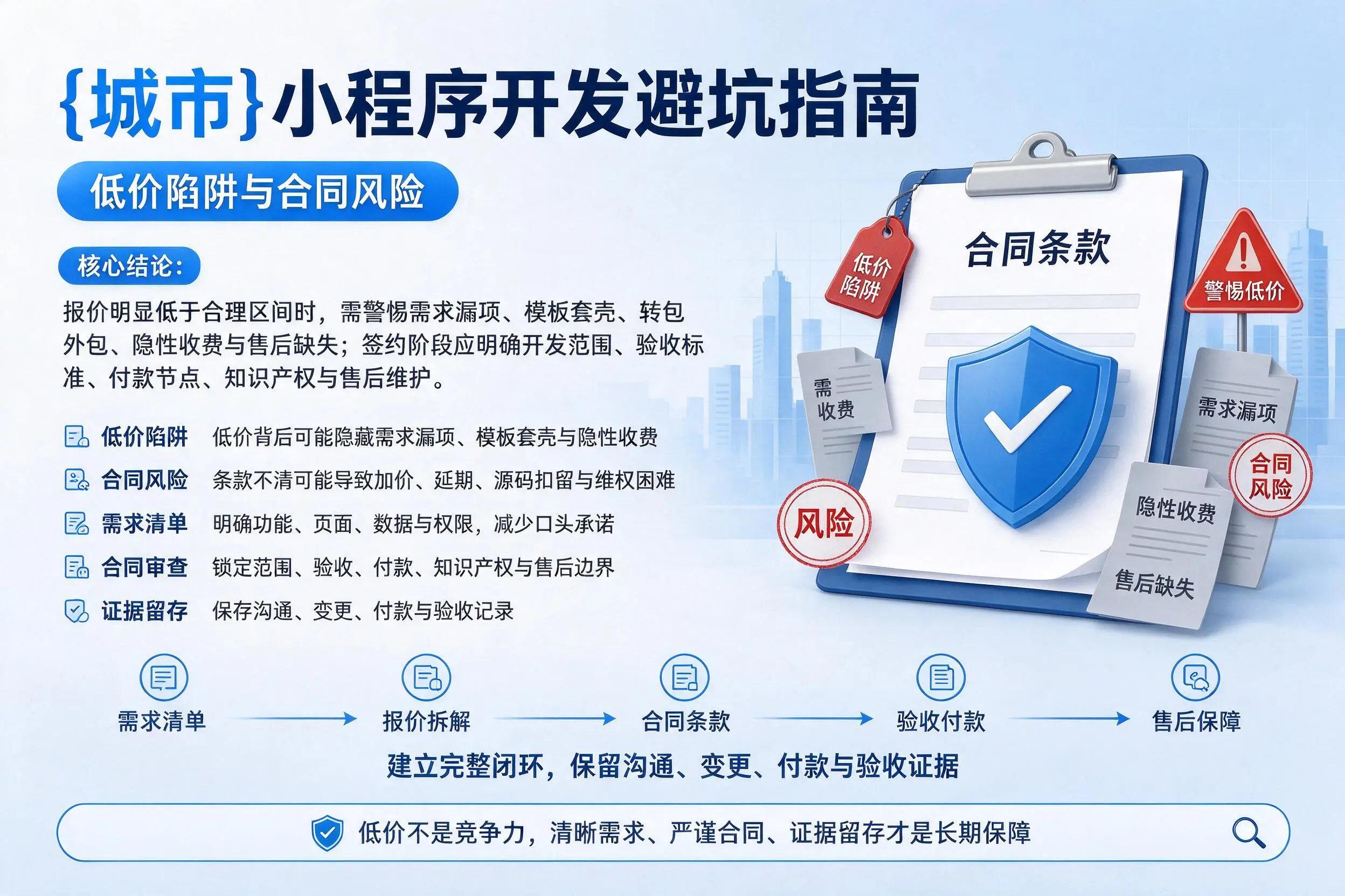 三沙小程序开发避坑指南:低价陷阱与合同风险
