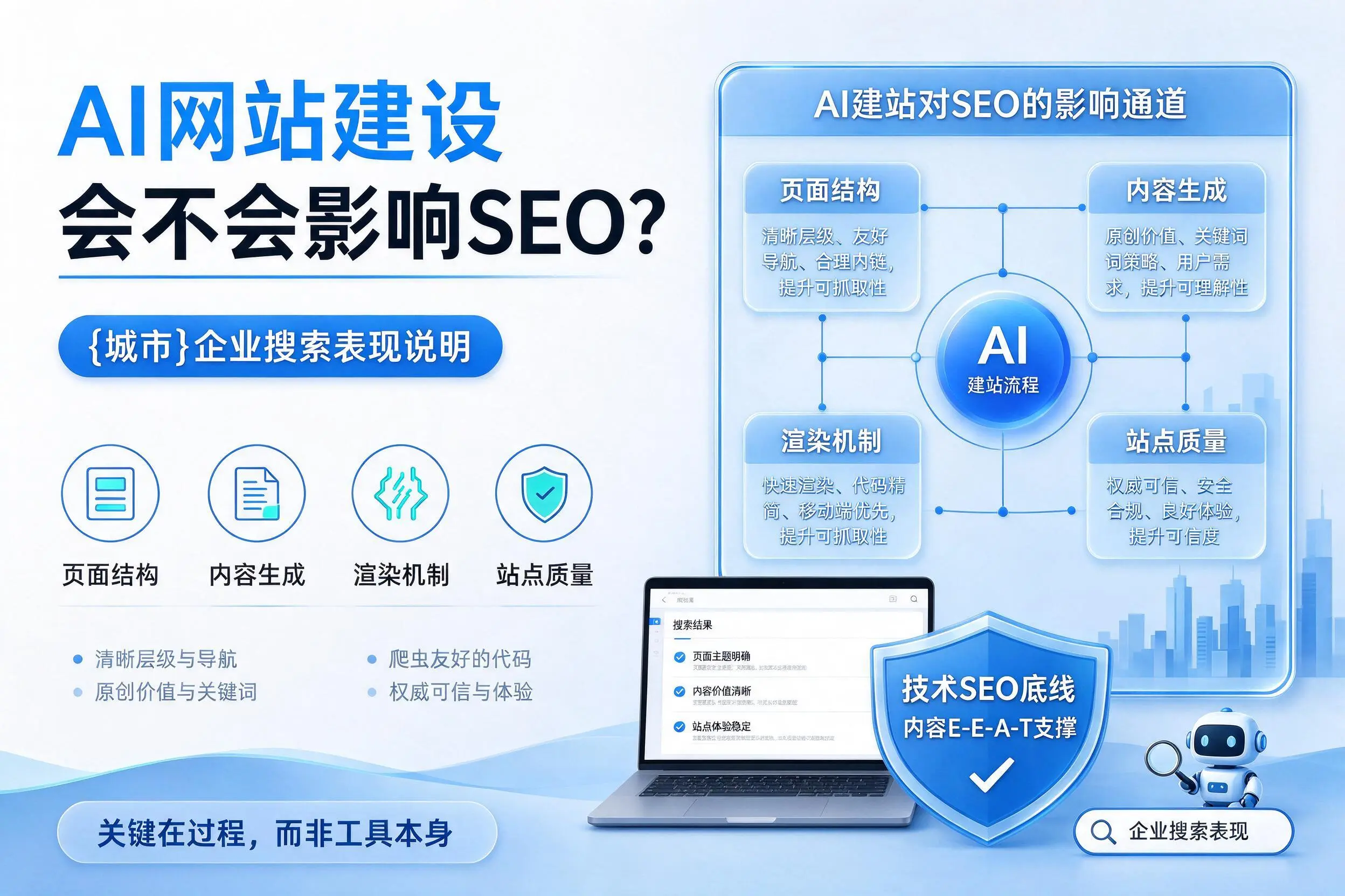 AI网站建设会不会影响SEO？三沙企业搜索表现说明