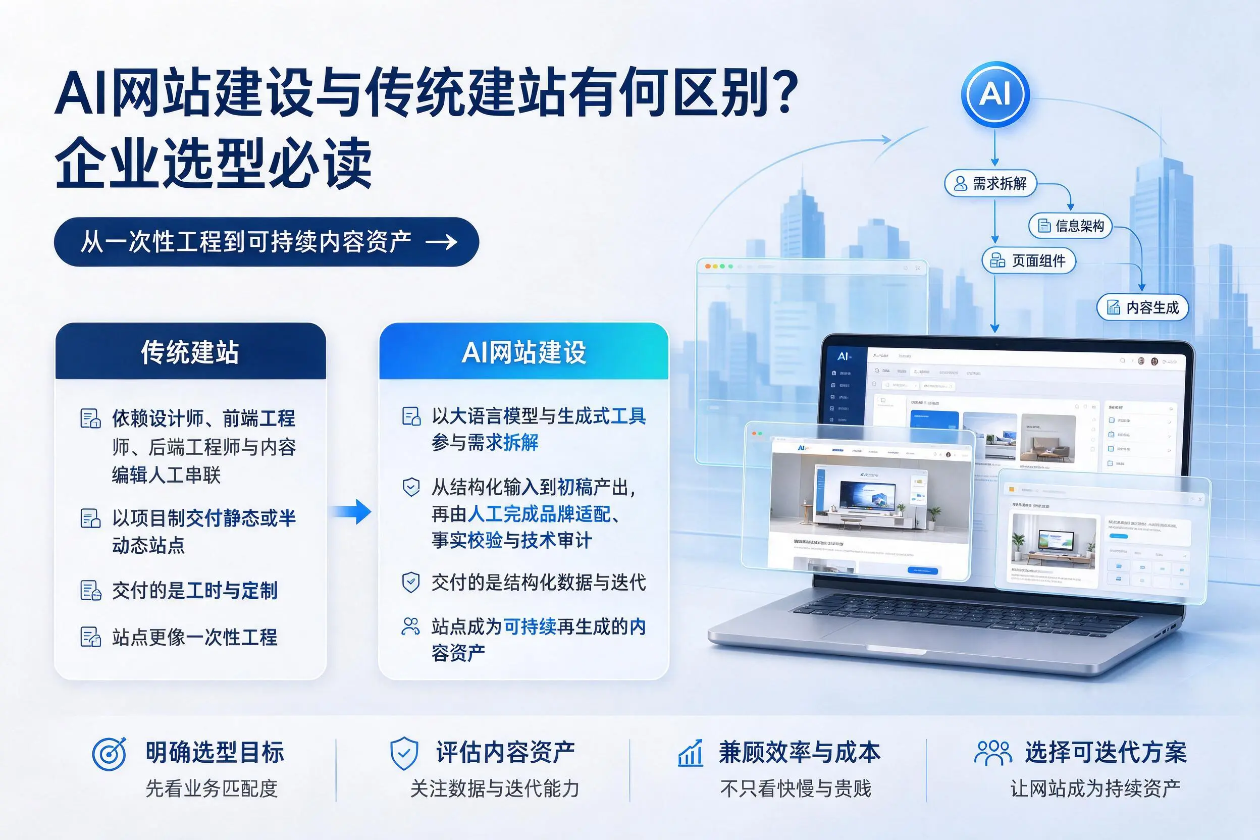 AI网站建设与传统建站有何区别？三沙企业选型必读