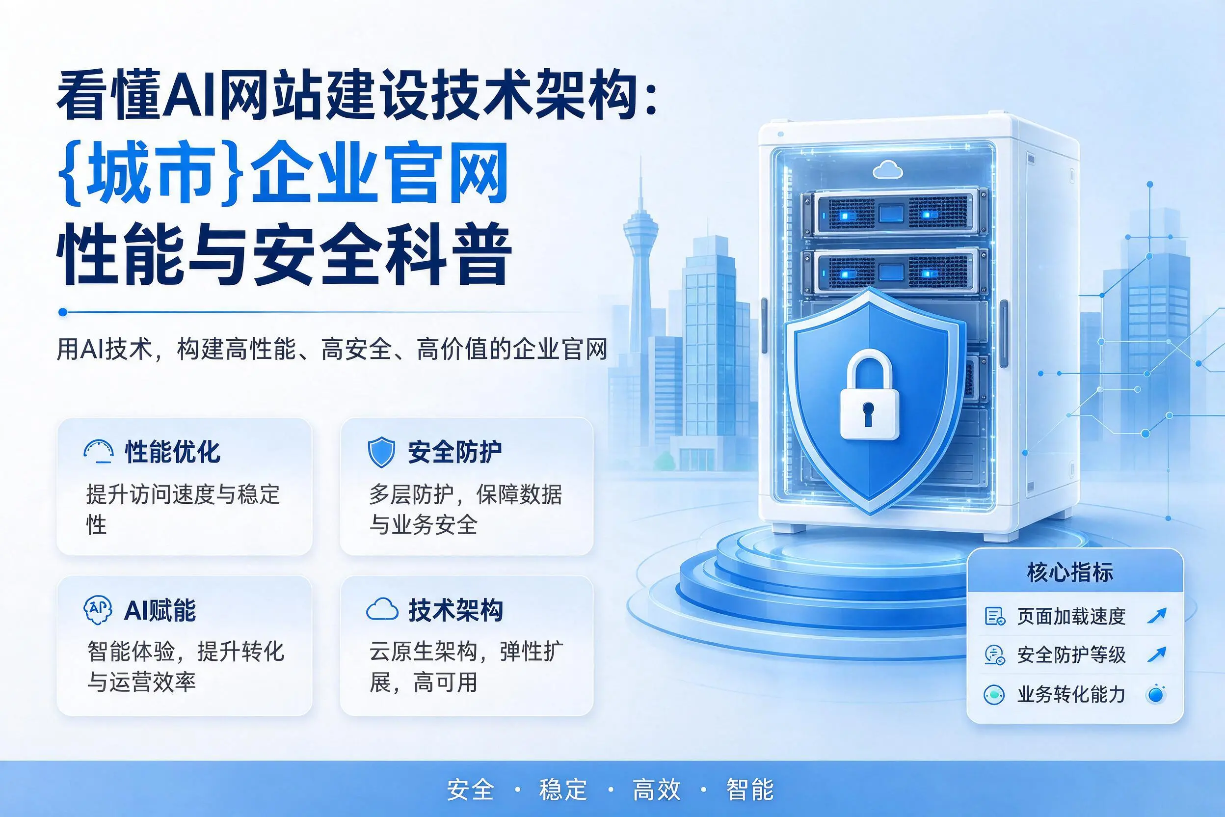 看懂AI网站建设技术架构：三沙企业官网性能与安全科普