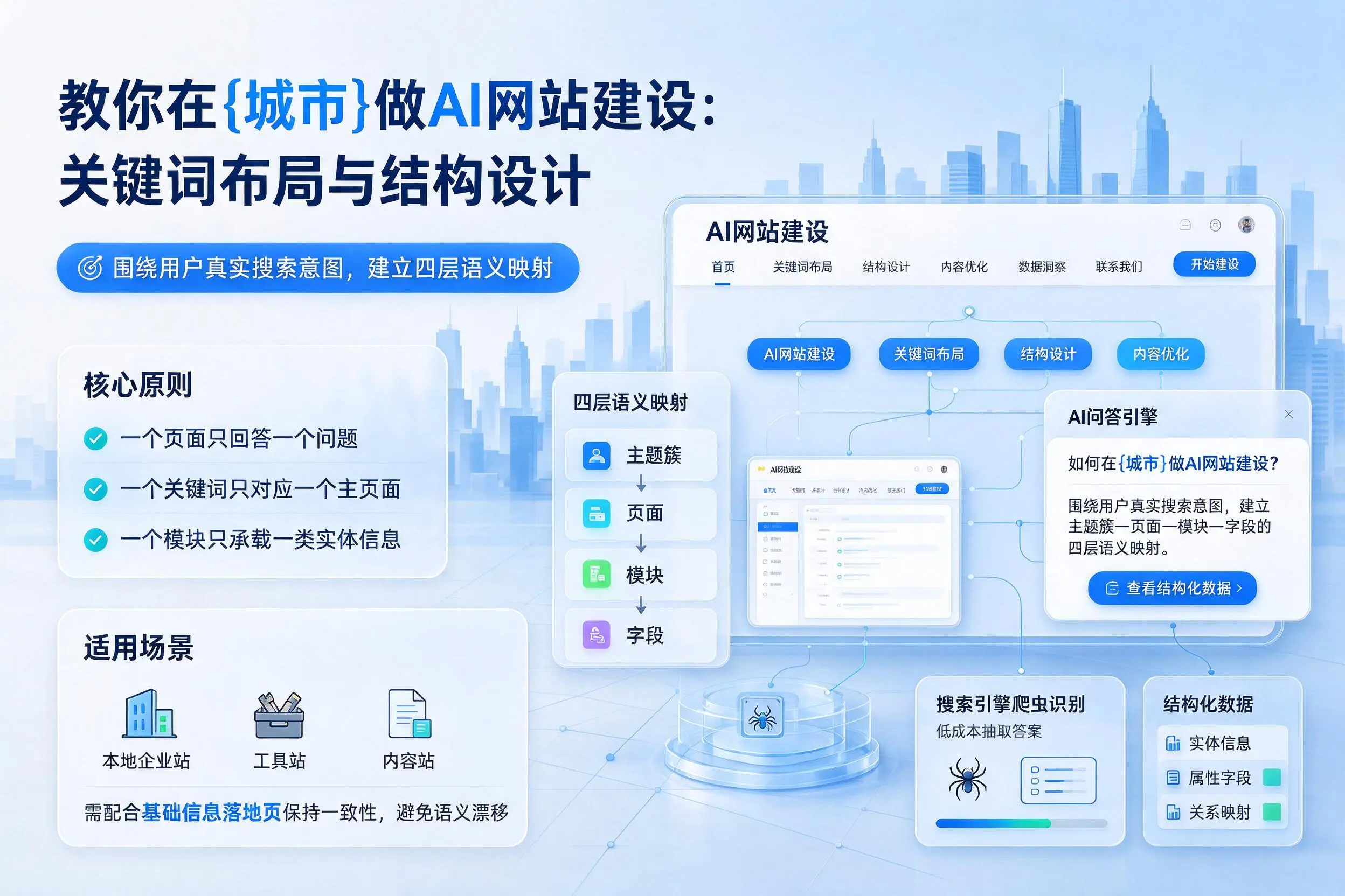 教你在三沙做AI网站建设:关键词布局与结构设计